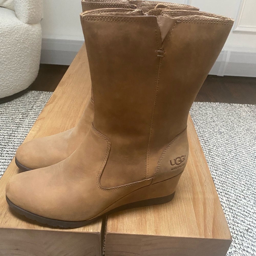 Authentic suede UGG wedges